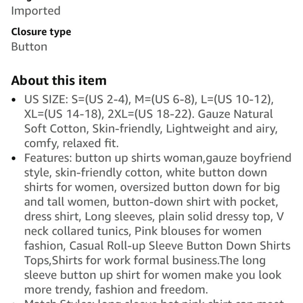 BUNDLE, Pink and Cream Oversized Cuffed Sleeve Button Down Shirts - Picture 7 of 8
